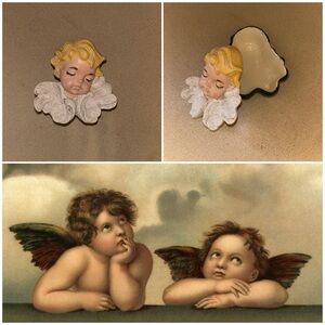 Cherubim Shaped Porcelain Trinket Holder